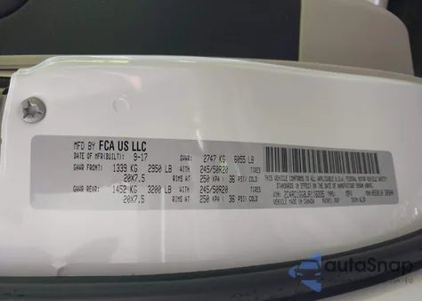 2018 Chrysler Pacifica Limited from USA, damaged, VIN 2C4RC1GG8JR116335